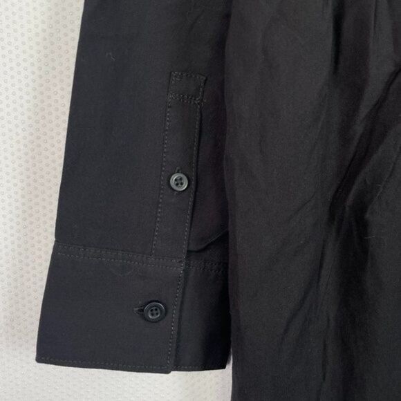Everlane The Field Long Sleeve Collared Oversized Dress Black S - Picture 8 of 12